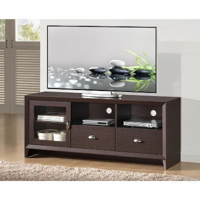 Modern TV Stand For TVs Up To 60" With Storage Dark Brown - Techni Mobili 3 Modern TV Stand For TVs Up To 60" With Storage Dark Brown - Techni Mobili