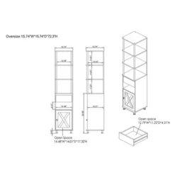 2pc Clander TV Stand And Bookcase Tower Set Vintage Gray Oak - HOMES: Inside + Out -Lush Living Store GUEST c5af8e16 b2f7 494f a43e 0fea2197c797