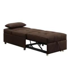 28" Hidalgo Sofa Brown Fabric - Acme Furniture