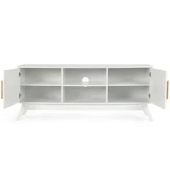 Costway TV Stand Entertainment Media Console W/ 2 Rattan Cabinets & Open Shelves -Lush Living Store GUEST c62d2267 ac94 4477 9d68 78ea6061f89f