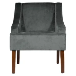 Velvet Swoop Armchair - HomePop -Lush Living Store GUEST c64fa8e7 ef0e 4d5e a76d 5d5e08644e43