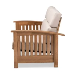 Charlotte Fabric Upholstered Wood 2 Seater Loveseat Taupe/Brown - Baxton Studio -Lush Living Store GUEST c65f3031 d579 4c95 a455 033e0ae3b540