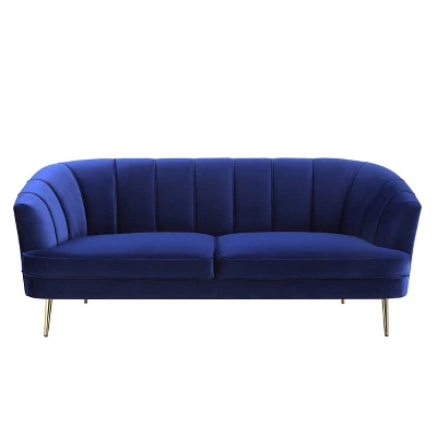 78" Eivor Sofa Blue Velvet - Acme Furniture 5 78" Eivor Sofa Blue Velvet - Acme Furniture - Image 3