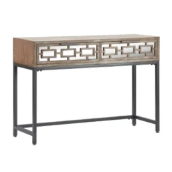 Hayworth Mirrored Console Table Gray - Finch
