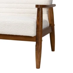 Stratton Boucle Fabric And Wood Sofa White/Walnut Brown - Baxton Studio -Lush Living Store GUEST c780e1d3 f2b9 4f77 8f9f a2c15030aab9