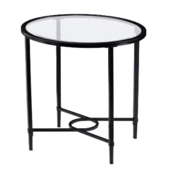 Dickinson Metal/Glass Oval Side Table Black - Aiden Lane 13 Dickinson Metal/Glass Oval Side Table Black - Aiden Lane -Lush Living Store GUEST c7d1db06 3d6a 46e4 b8a9 5fc845756b82
