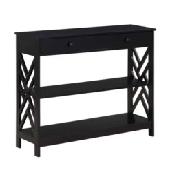 Titan 1 Drawer Console Table With Shelves - Breighton Home -Lush Living Store GUEST c7e6126c 5e0e 4523 881b 090d197c4518