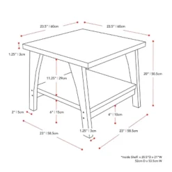 Hollywood Side Table With Lower Shelf Dark Gray - CorLiving -Lush Living Store GUEST c7e88f6b ca18 4f5b a6c1 5361e6e3e268