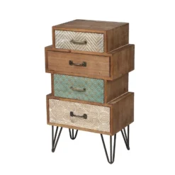 LuxenHome 4-Drawer 33" H X 18.9" W Wood Accent Chest. -Lush Living Store GUEST c81502a0 e44a 42a2 b712 4c6622effbf1