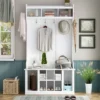 39.4" 3-in-1 Design Hall Tree With 6 Hooks, Coat Hanger And Entryway Storage Bench - ModernLuxe 2 39.4" 3-in-1 Design Hall Tree With 6 Hooks, Coat Hanger And Entryway Storage Bench - ModernLuxe -Lush Living Store GUEST c81bdfe5 f838 48a3 a4f9 091de371e4f4