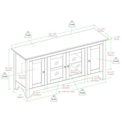 Closed Storage Wood TV Stand Console For TVs Up To 55" - Saracina Home -Lush Living Store GUEST c83c2028 259f 4dd7 a292 32d2ab276e82