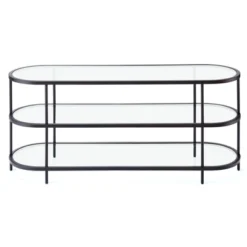 Black Bronze Oval TV Stand - Henn&Hart -Lush Living Store GUEST c8432dfa c074 4766 ba45 4931df5d8553