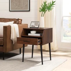 Modern 1 Drawer Angled Side Table - Saracina Home -Lush Living Store GUEST c89f3526 ba89 470f a5ae 0affe175494b