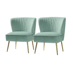 Quentin Velvet Accent Side Chair With Padded Seat Set Of 2 | Karat Home 32 Quentin Velvet Accent Side Chair With Padded Seat Set Of 2 | Karat Home -Lush Living Store GUEST c8c6fb36 6fb5 41e0 afe9 f8eaef897cfd