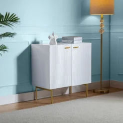 Knossos 30" Tall 2-Door Accent Storage Cabinet With Metal Legs | KARAT HOME -Lush Living Store GUEST c8d25d08 e16e 4bf1 b0f6 6332fc21c95c