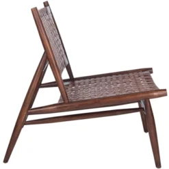 Soleil Leather Woven Accent Chair - Safavieh -Lush Living Store GUEST c8e95ec9 f4bf 48ca 8275 f1e9b9513bdf