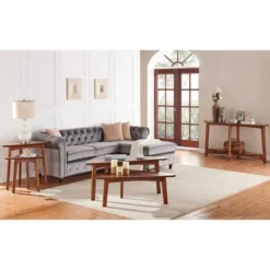 Monterey Console/Media Mid Century Modern Wood Table Chestnut - Alaterre -Lush Living Store GUEST c905b351 b3fe 462e 9650 2cc053d3f983