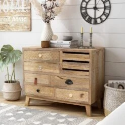 Serreno 6 Drawers Accent Cabinet Natural - Furniture Of America -Lush Living Store GUEST c927af7f 17f8 4a6e abb7 8a152fdc30ad