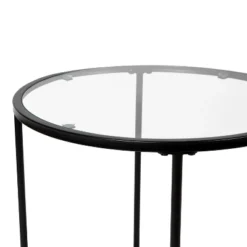 Flash Furniture Astoria Collection Round End Table - Modern Clear Glass Accent Table With Matte Black Frame 12 Flash Furniture Astoria Collection Round End Table - Modern Clear Glass Accent Table With Matte Black Frame -Lush Living Store GUEST c98ed2f2 4b89 42c2 a2d9 44699e879e21