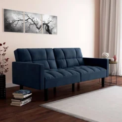 Holly Convertible Sofa Sleeper Futon With Arms - Room & Joy -Lush Living Store GUEST c9afbbcb 20eb 4087 a302 23c388695dec