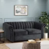 Glenmont Modern Glam Channel Stitch Velvet Loveseat With Nailhead Trim - Christopher Knight Home -Lush Living Store GUEST c9de4e85 6a0a 434f b16a 8b30658f90f7