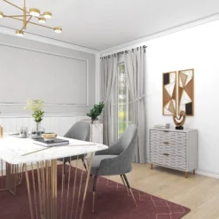 Contemporary Carved Woven Pattern 3 Drawer Wood Cabinet White - Olivia & May -Lush Living Store GUEST ca1e969e 5ec6 47d8 a90d 042d063e81d7