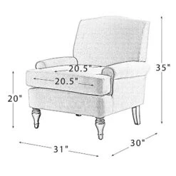 Dani Comfy Livingroom Armchair With Solid Wood Legs | KARAT HOME -Lush Living Store GUEST cac988d7 7000 4678 9bdb a147f1645395