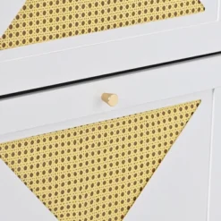 23.6" Rattan Modern Shoe Cabinet With 2 Flap Drawers - ModernLuxe -Lush Living Store GUEST cad85b09 7dca 4b1f b147 6ac656190757