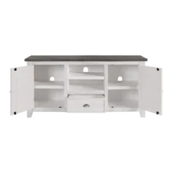 Monterey Solid Wood TV Stand In White With Gray Top - Martin Svensson Home 10 Monterey Solid Wood TV Stand In White With Gray Top - Martin Svensson Home -Lush Living Store GUEST cae86421 d427 4f39 90cf 8937b703894d