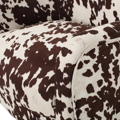 Arabella New Velvet Club Chair - Milk Cow - Christopher Knight Home 4 Arabella New Velvet Club Chair - Milk Cow - Christopher Knight Home - Image 2