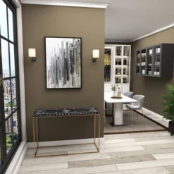 Eclectic Wood Console Table Gold - Olivia & May -Lush Living Store GUEST cb080f71 a41c 473d b306 9955fd601163