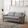 Ellen Upholstered Scooped Arm Sofa With Square Tufting - Brookside Home -Lush Living Store GUEST cb6c1304 e3a1 402a a1a7 b3c8d8d18a5c