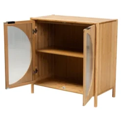 Naresh Bamboo Wood 2 Door Storage Cabinet Natural Brown - Baxton Studio -Lush Living Store GUEST cb817319 088c 49b9 af65 717ab4f24490
