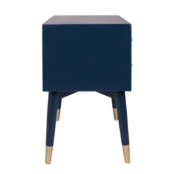 Knox 2 Drawer Side Table With Brass Accents - East At Main -Lush Living Store GUEST cb886573 81f4 4faf 8208 77985b630dc6
