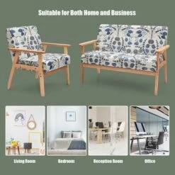 Costway Modern Living Room Sofa Set W/ Loveseat Sofa Couch & Accent Armchair -Lush Living Store GUEST cbb77fd0 9e04 45c2 a33f 97372607288b