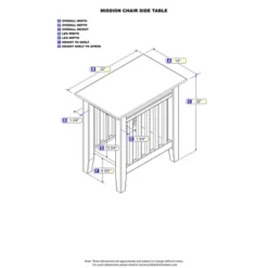 Mission Chair Side Table Walnut - AFI -Lush Living Store GUEST cc9ff87a 9ea9 404b 93b3 390fc9c0af4c