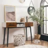 Tangkula 48" Industrial Console Table With 2 Drawers & Middle Open Shelf Narrow Accent Side Table For Entryway -Lush Living Store GUEST cd5b732e 90c3 48ff af69 c152e3050301