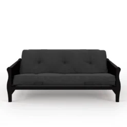 Full Chester Wood Arm Futon Frame With 8" Microfiber Mattress - Room & Joy -Lush Living Store GUEST cdd0106f 2498 41fa 97ee 1f25ccba9df0