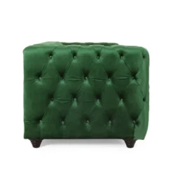 Sagewood Contemporary Velvet Tufted 3 Seater Sofa Emerald/Espresso - Christopher Knight Home -Lush Living Store GUEST ce42c262 7ce1 463c 9e78 a440d77169a5