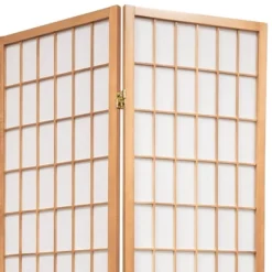 5 Ft. Tall Window Pane Shoji Screen - Natural (4 Panels) 5 5 Ft. Tall Window Pane Shoji Screen - Natural (4 Panels) -Lush Living Store GUEST ce8ae166 604c 4262 94dd 0fa46553545d 3