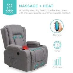 Best Choice Products Electric Power Lift Linen Recliner Massage Chair Furniture W/ USB Port, Heat, Cupholders 15 Best Choice Products Electric Power Lift Linen Recliner Massage Chair Furniture W/ USB Port, Heat, Cupholders -Lush Living Store GUEST ce8e5f60 1280 4fb6 b710 ac9916c9e87d