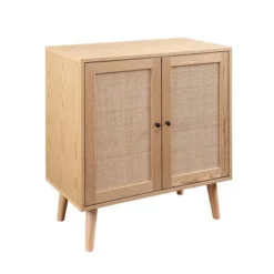Modern Boho Wood And Rattan 2 Door Accent Cabinet - Saracina Home -Lush Living Store GUEST cf2c9efc 4cc2 4cfc a421 0d2c23046722