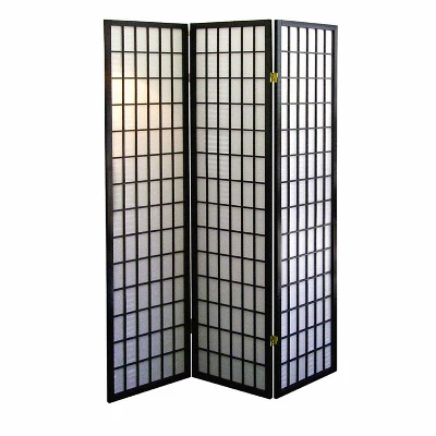 3 Panel Shoji Room Divider - Ore International 4 3 Panel Shoji Room Divider - Ore International - Image 2