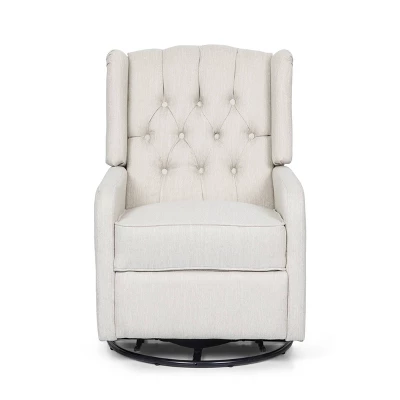 Mohaven Contemporary Tufted Wingback Swivel Recliner - Christopher Knight Home 6 Mohaven Contemporary Tufted Wingback Swivel Recliner - Christopher Knight Home - Image 4