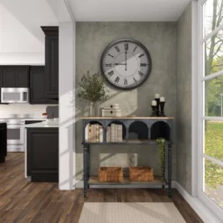 Farmhouse Wood Console Table Black - Olivia & May -Lush Living Store GUEST d0e715d1 3eb2 4283 8c77 c204b8b8fc32