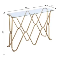 Neptune Console Table Glass Top/Gold - Breighton Home -Lush Living Store GUEST d101089e e177 4f1d b854 4ee7fd008eee