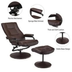 Costway Recliner Chair Swivel PU Leather Lounge Accent Armchair W/ Ottoman Brown 19 Costway Recliner Chair Swivel PU Leather Lounge Accent Armchair W/ Ottoman Brown -Lush Living Store GUEST d190a724 1fe9 4f7c bb19 cf6a03a84246
