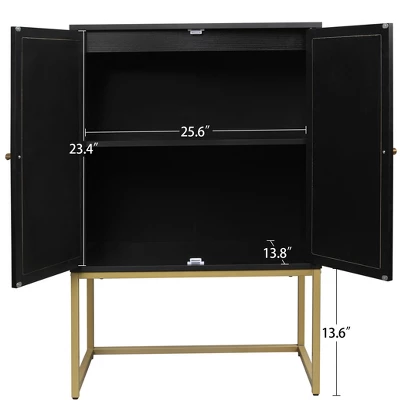 Natural Rattan 2 Door High Cabinet With Built-In Adjustable Shelves - ModernLuxe 5 Natural Rattan 2 Door High Cabinet With Built-In Adjustable Shelves - ModernLuxe - Image 3