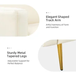 Lanna 76"Wide Vegan Leather Modern Style Convertible Futon Sofa Bed For Living Room Guest Bedroom | ARTFUL LIVING DESIGN -Lush Living Store GUEST d1a66786 d6af 4cdc 8707 0711c8993daf