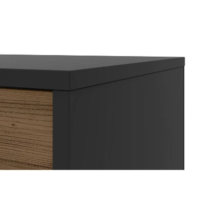 Wood And Metal Office Accent Storage Cabinet With 3 Drawers Brown/Black - The Urban Port 6 Wood And Metal Office Accent Storage Cabinet With 3 Drawers Brown/Black - The Urban Port - Image 4